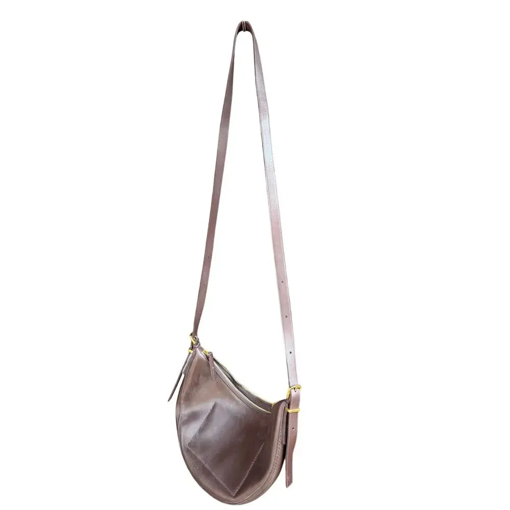 Madewell The Essential Leather Crescent Bag Cocoa Chocolate Brown